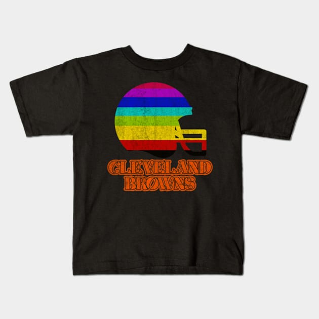 cleveland browns Kids T-Shirt by AwurenSaja